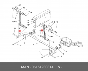 Шайба 18X56X4-200HV-MAN183-B1 06151930314 MAN