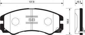 Колодки тормозные дисковые Opel Monterey 3.2i/3.1TD 91-98 SP1267 SP1267 SANGSIN
