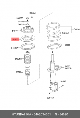 чашка опоры амортизатора!\ Hyundai Tucson 5462034001 HYUNDAI