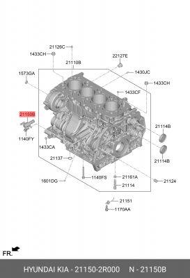 Форсунка масляная 211502R000 211502R000 HYUNDAI KIA