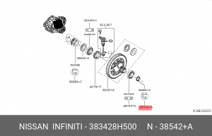сальник привода!\ Nissan Primera 01-07 383428H500 NISSAN