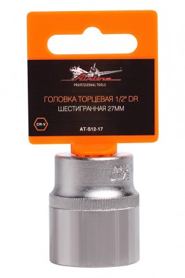 Головка торцевая 1/2" (27) "AIRLINE" (6 граней) пласт. подвес AT-S12-17 AIRLINE