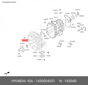 Шплинт гайки ступицы колеса 1430004351 HYUNDAI KIA