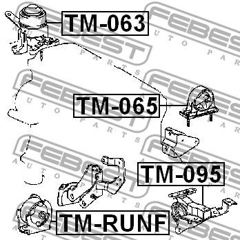 Опора двигателя TM-065 TM-065 FEBEST