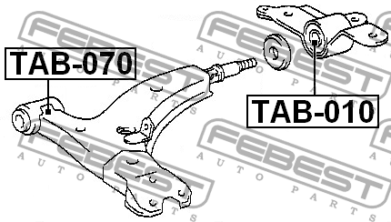 TOYOTA MARK II 96-02 горизонтальный TAB-070 FEBEST
