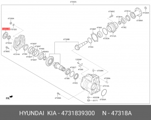 HYUNDAI SANTA FE (CM) (2005-2012)/KIA SPORTAGE (20 раздат. коробки 4731839300 HYUNDAI KIA