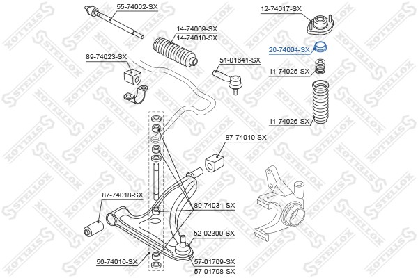 574 1604 [5432541B01] !подшипник опоры аморт.\ Nissan Micra/March K11 95-03 26-74004-SX STELLOX