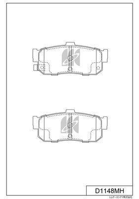 Колодки тормозные дисковые задн. NISSAN ALMERA (N15,16) , MAXIMA QX 95- D1148MH D1148MH MK KASHIYAMA