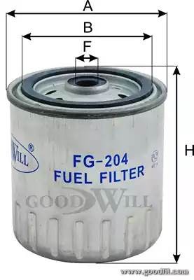 Фильтр топливный FG204 FG 204 GOODWILL