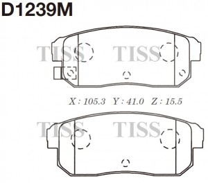 Колодки тормозные дисковые D1239M D1239M MK KASHIYAMA