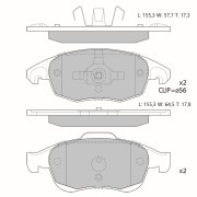 Колодки тормозные дисковые Avantech передние (противоскрипная пластина в компл.) AV037 AVANTECH