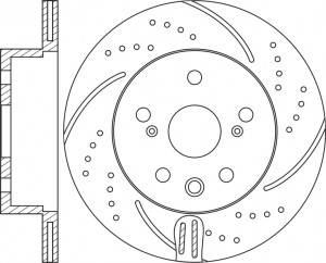 Диск тормозной LEXUS GS350 (13-) задний (1шт.) NIBK RN1665DSET NIBK