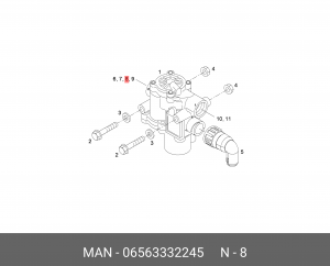 Круглое уплотнение 19X2,5B-FKM1-70-GN 06563332245 MAN
