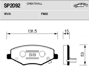 Колодки тормозные дисковые Chery Amulet/QQ/Tiggo all 06 SP2092 SP2092 SANGSIN