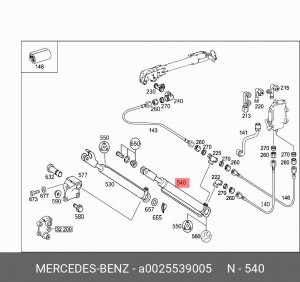ЦИЛИНДР ГИДРАВЛИЧ. ПОДВЕСКИ A 002 553 90 05 MERCEDES BENZ