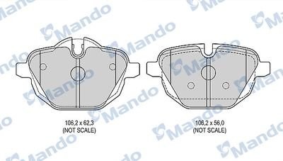 Колодки тормозные BMW 5 (F10,F11),X3 (F25),Z4 (2.0-3.0) (10-) задние (4шт.) MAND MBF015266 MANDO
