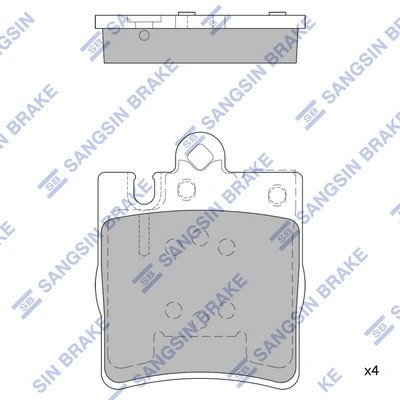 Колодки тормозные дисковые MB W210 2.0-3.0TD 96-02 SP1089A SP1089A SANGSIN