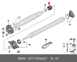 пыльник карданного вала!\ BMW E82/E88 26 11 7 526 627 BMW