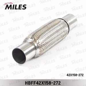 Труба гофрированная (гофра) патрубками и металлорукавом 42X158-272 (BOSAL 265-61 HBFF42X158-272 MILES