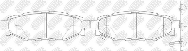 Колодки задние (SUBARU LEGACY 03/OUTBACK 03 2.0/2.5) PN7501 PN7501 NIBK