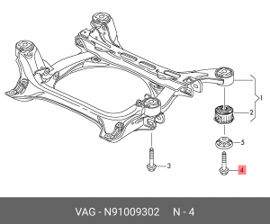 Q7 (2005>) М14*1,5*105 / с шайбой N 910 093 02 VAG