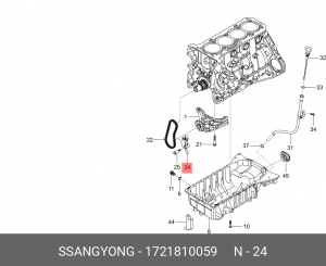 Натяжитель цепи SSANGYONG Actyon (12-) (G20) насоса масляного OE 1721810059 SSANG YONG