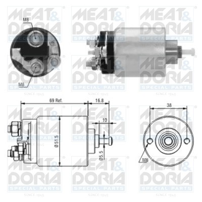 Втягивающее реле стартера 46104 46104 MEAT DORIA