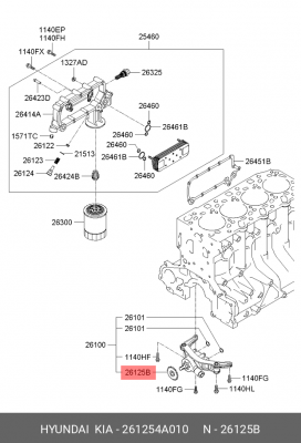 ШЕСТЕРНЯ МАСЛЯНОГО НАСОСА, арт. 261254A010, HYUNDAI / KIA 261254A010 MOBIS