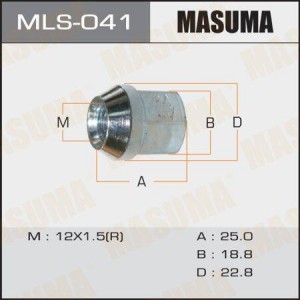 гайка колесная! M12x1.5 под ключ 19мм\ MLS-041 MASUMA
