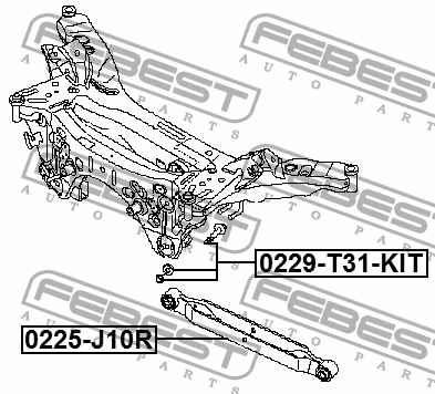 Болт с эксцентрик NISSAN QASHQAI J10E 2006.12-2013.12 0229-T31-KIT 0229-T31-KIT FEBEST