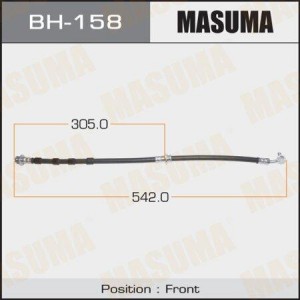 Шланг тормозной "Masuma" N-  front  Prairie M12, Avenir W11 RH BH-158 BH-158 MASUMA