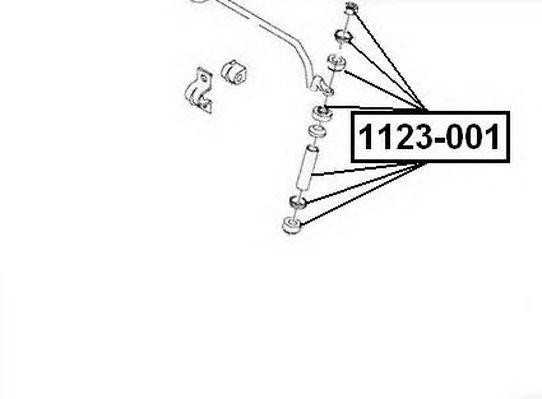ТЯГА СТАБИЛИЗАТОРА ПЕРЕДНЯЯ ASVA 1123-001 1123-001 ASVA