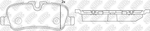 Колодки тормозные LAND ROVER Discovery,Range Rover Sport задние (4шт.) NIBK PN0485 NIBK