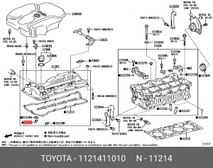 ПРОКЛАДКА  11214-11010 11214-11010 TOYOTA