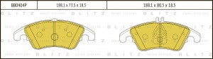 Колодки тормозные дисковые передние MERCEDES W204/S204/C218/W212/S212/A207/C207  BB0404P BLITZ