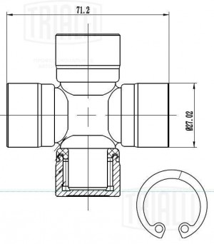 Крестовина Nissan Navara (05-) (27,02x71,2) (CC 517) CC 517 TRIALLI