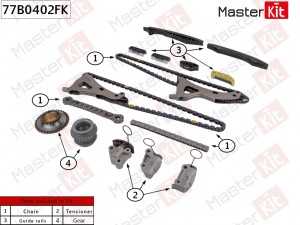 Комплект цепи ГРМ MB M278 (12-) / M157DE55AL/ M278DE46AL 77B0402FK 77B0402FK MASTER KIT