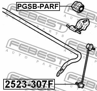 ВТУЛКА ПЕРЕДНЕГО СТАБИЛИЗАТОРА D25 подходит для CITROEN BERLINGO 2008- PGSB-PARF PGSB-PARF FEBEST