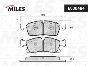 Колодки тормозные передние (Смесь CERAMIC серия PRO) MERCEDES BENZ ML W166 250-3 E500464 MILES