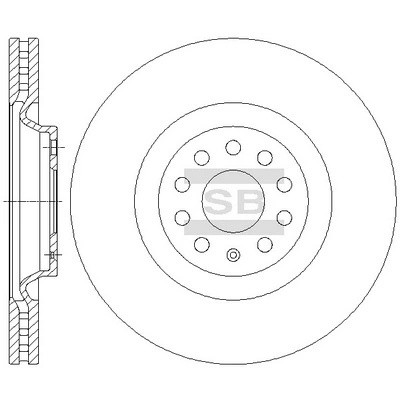 Диск тормозной VW Golf (12-) AUDI A3 (12-) SKODA Octavia (12-) передний вентилир SD5701 SANGSIN