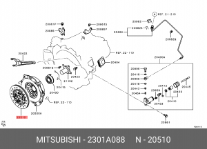 ДИСК СЦЕПЛЕНИЯ 2301A088 2301A088 MITSUBISHI