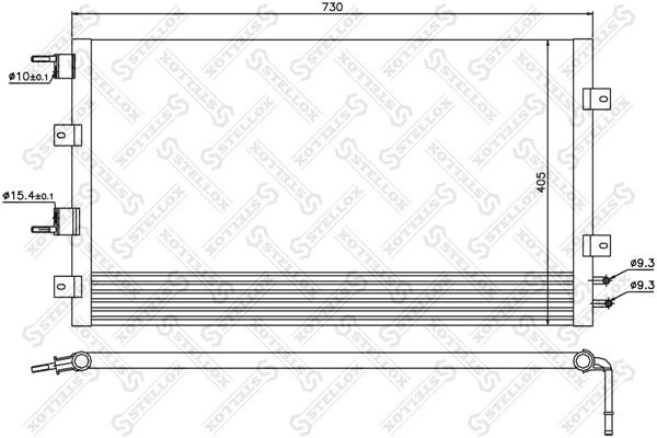радиатор кондиционера!\ Chrysler Stratus 2.0/2.4/2.7 00> 10-45372-SX STELLOX