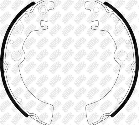 Колодки тормозные SUZUKI Wagon R (00-06) задние барабанные (4шт.) NIBK FN9944 NIBK