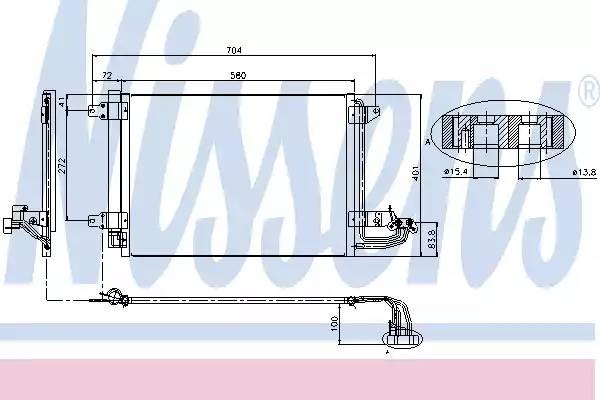 VW5209=GR905599=VL817777=8FC 351 301-041 [1K0820411F] !радиатор конд.\ VW Golf/P 94684 NISSENS