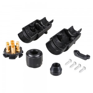 Розетка фаркопа (7 контактов) "AIRLINE" (12В, пластик, с вилкой+гайка) ATE-46 AIRLINE