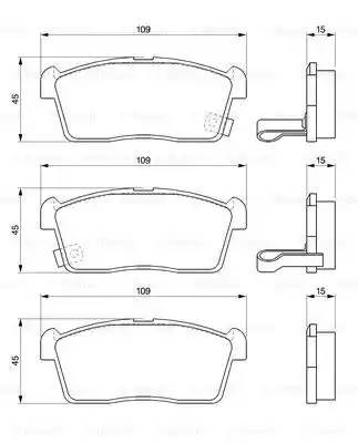 Колодки тормозные SUZUKI Ignis передние (4шт.) BOSCH 0 986 424 695 BOSCH