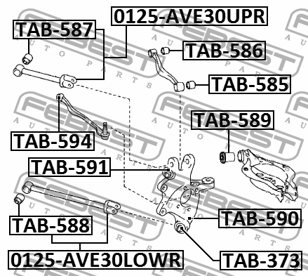 LEXUS IS 250/350 (2013>) 0125AVE30UPR FEBEST