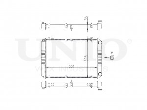 Радиатор охлаждения двигателя RAD-10139 UNIO