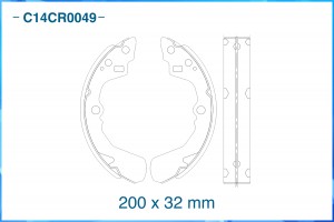 Тормозные колодки задние барабанные C14CR0049 C14CR0049 CWORKS