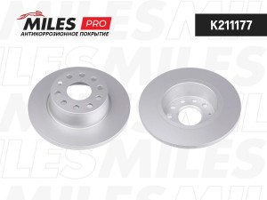 Диск тормозной (серия PRO с антикоррозионным покрытием) AUDI A3/SKODA OCTAVIA/YE K211177 MILES